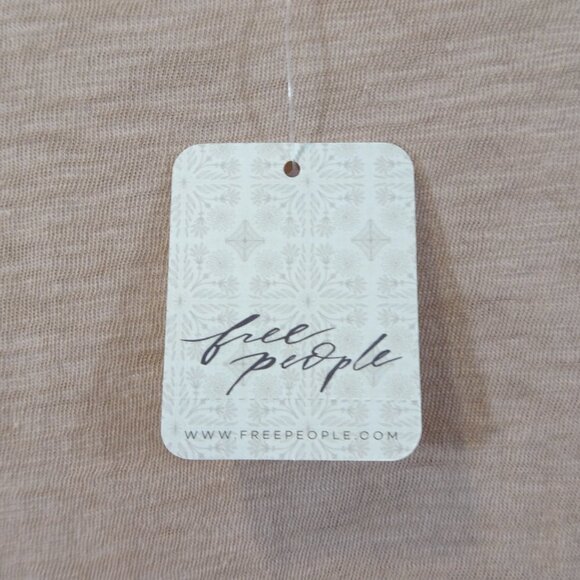 Free People S Aria Trapeze Shirt Long Sleeve Peach NEW Casual Flowy Coastal - Picture 5 of 6